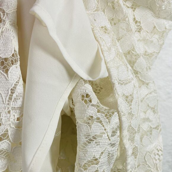 Express Lace Puff Sleeve Prairie Blouse Small Oversized Small New With Tags Lace - Picture 10 of 16